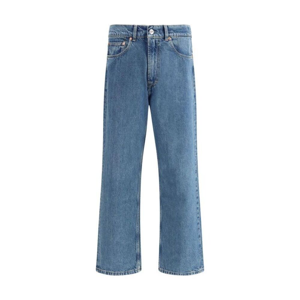 Our Legacy Cotton Tapered Jeans Men Blue Bottoms